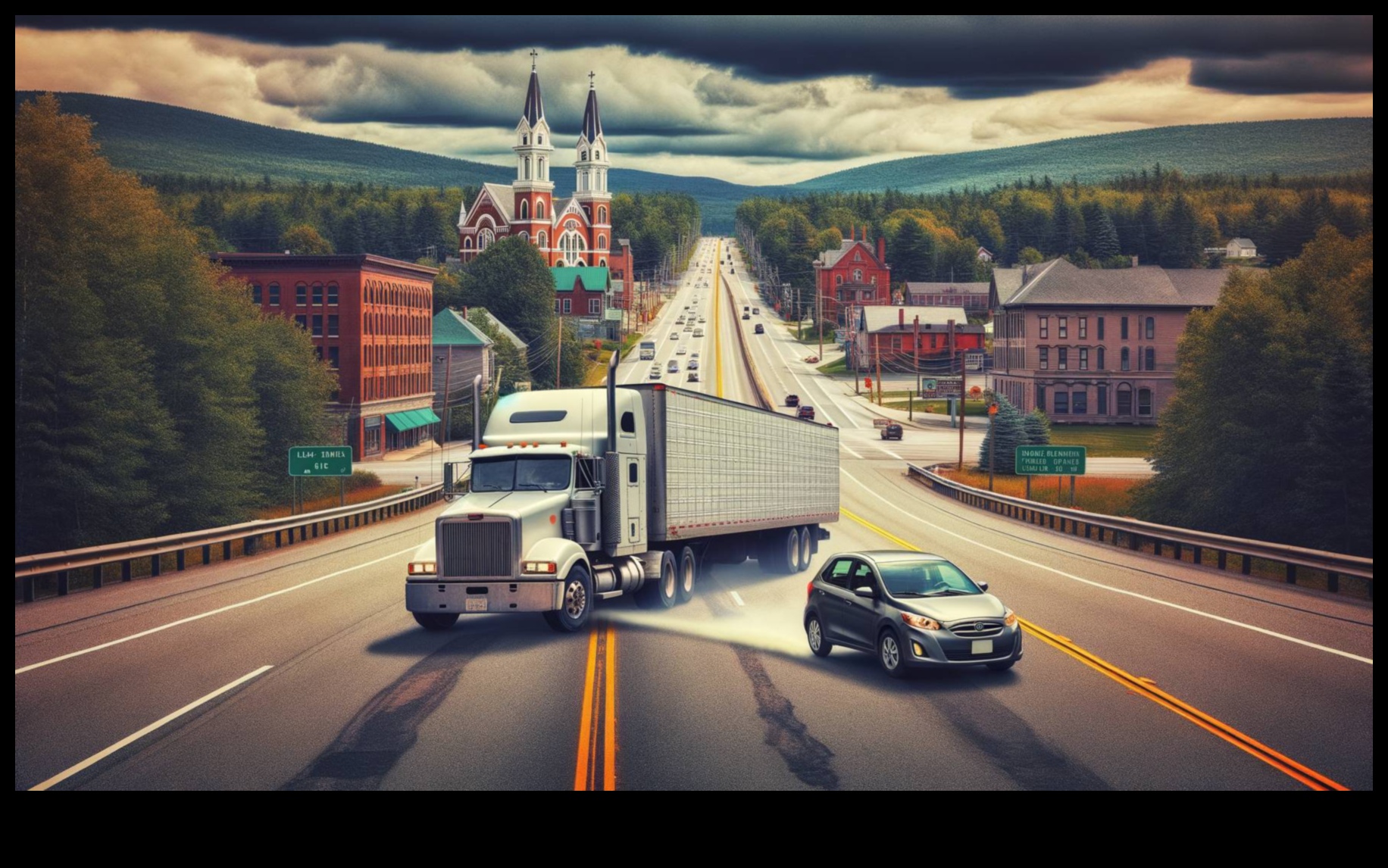 Highway Harmonies: The Synchronized Movement of Commercial Trucks on the Road