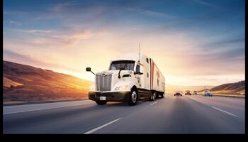 Highway Harmonies: The Synchronized Movement of Commercial Trucks on the Road